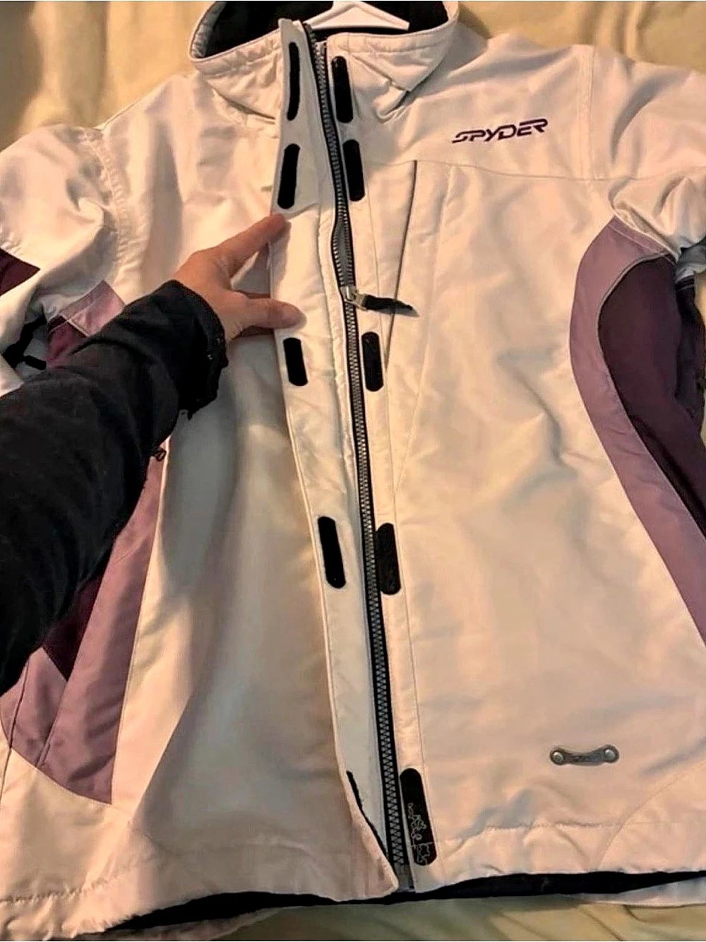 Spyder Xscape Ski Jacket White Purple Size 10